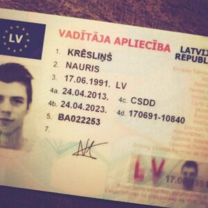 Buy Latvian drivers license registered in CSDD